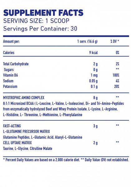 Amino 20k mex nutrition supplement facts 500 gr