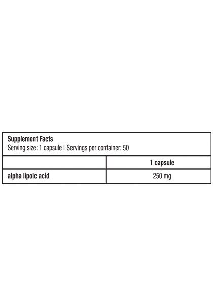 Ala acido alfa lipoico biotech usa supplement facts 50 caps