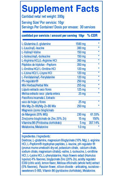 Big amino chill supplement facts