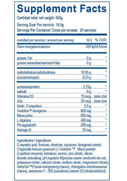 Big wolf supplement facts 400 gr