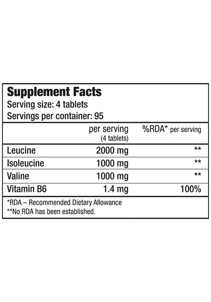 Bcaa b6 biotech usa aminoacidos ramificados supplement facts