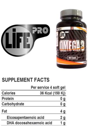 Omega 3 life pro suplement facts